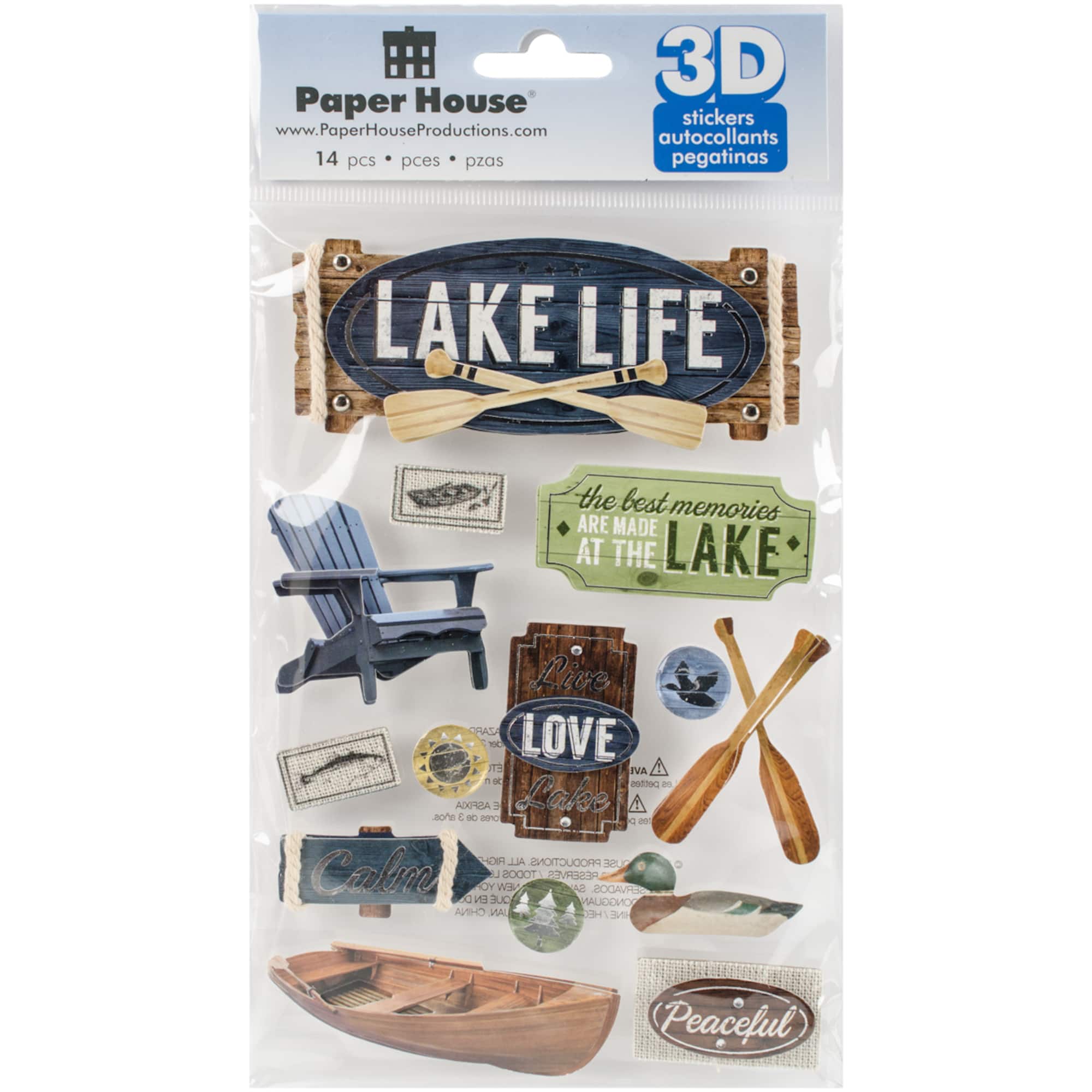 Paper House® Lake Life 3D Stickers